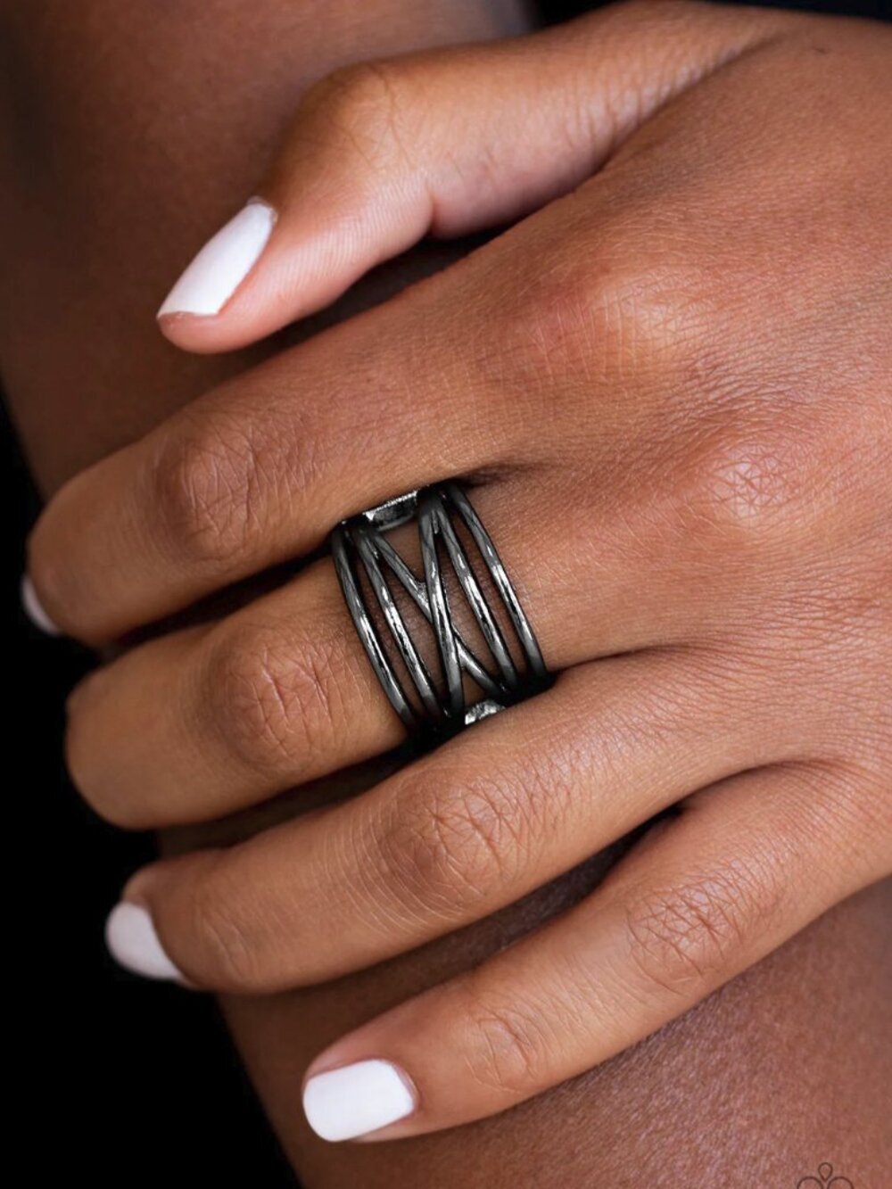 Paparazzi Jewelry Accessories - Way Wayward - Black Ring - Vintage